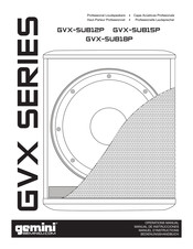 Gemini GVX-SUB18P Manual De Instrucciones