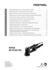 Festool ROTEX RO 90 DX FEQ Manual De Instrucciones