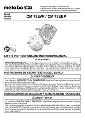 Metabo HPT CM 75EBP Manual De Instrucciones