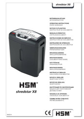 HSM shredstar X8 Instrucciones De Servicio