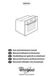 Whirlpool AKZM 830 Manual Del Usuario Y De Mantenimiento