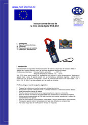 Pce Instruments PCE-DC1 Instrucciones De Uso