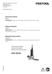 Festool MFK 700 EQ Manual De Instrucciones