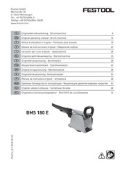 Festool BMS 180 E Manual De Instrucciones