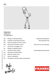 Franke F3SM1001 Instrucciones De Montaje Y Servicio