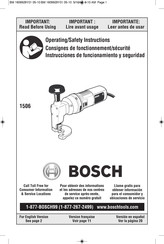 Bosch 1506 Instrucciones De Funcionamiento Y Seguridad