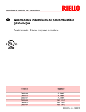 Riello RLS 120/E Instrucciones De Instalación, Uso Y Mantenimiento