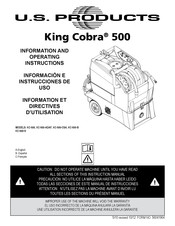 U.S. Products King Cobra 500 Instrucciones De Uso