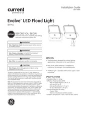 GE current Evolve LED Flood Light Manual De Instrucciones