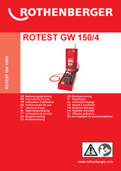 Rothenberger ROTEST GW 150/4 Instrucciones De Uso