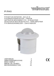 Velleman PIR40 Manual Del Usuario