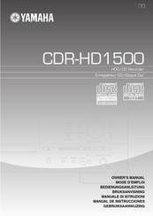 Yamaha CDR-HD1500 Manual De Instrucciones