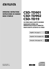 Aiwa CSD-TD19 Instrucciones De Manejo