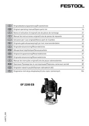 Festool OF 2200 EB Manual De Instrucciones Original/Lista De Piezas De Repuesto