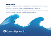 Cambridge Audio azur 640T Manual Del Usuario