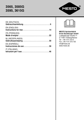 MESTO 3595 Instrucciones De Uso