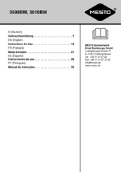 MESTO 3618BM Instrucciones De Uso