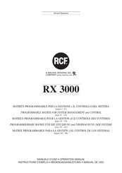 rcf RX 3000 Manual De Uso