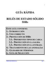 Omron SSRs Guía Rápida