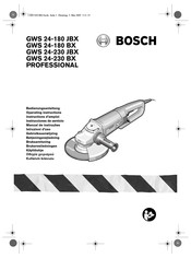 Bosch GWS 24-180 JBX PROFESSIONAL Instrucciones De Servicio