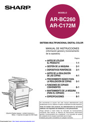 Sharp AR-C172M Manual De Instrucciones