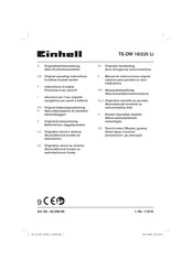 EINHELL TE-DW 18/225 Li Manual De Instrucciones