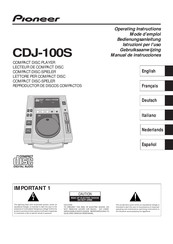 Pioneer CDJ-100S Manual De Instrucciones