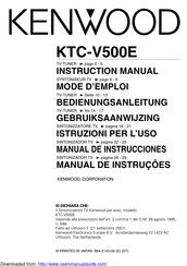 Kenwood KTC-V500E Manual De Instrucciones