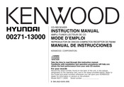 Kenwood HYUNDAI 00271-13000 Manual De Instrucciones