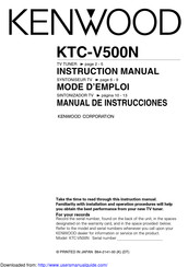 Kenwood KTC-V500N Manual De Instrucciones