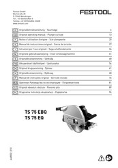 Festool TS 75 EBQ Manual De Instrucciones Original