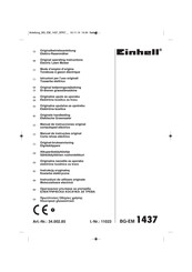 EINHELL BG-EM 1437 Manual De Instrucciones
