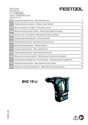 Festool BHC 18 Li Manual De Instrucciones Original