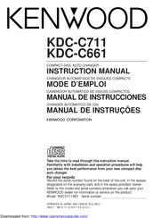 Kenwood KDC-C711 Manual De Instrucciones