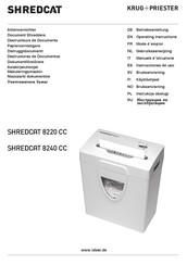 KRUG+PRIESTER SHREDCAT 8220 CC Instrucciones De Uso