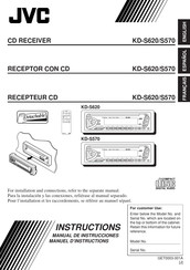 JVC KD-S570 Manual De Instrucciones