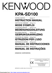 Kenwood KPA-SD100 Manual De Instrucciones