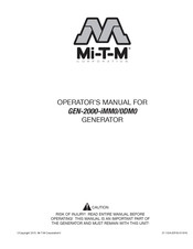 Mi-T-M Corporation GEN-2000-iMM0 Manual Del Operador