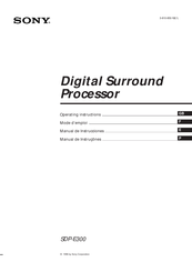 Sony SDP-E300 Manual De Instrucciones