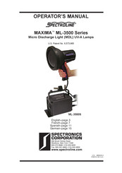 Spectroline MAXIMA ML-3500S Manual Del Operador