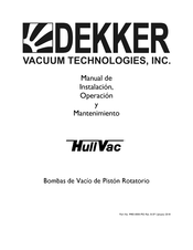 Dekker HullVac HV850 Manual De Instalación, Operación Y Mantenimiento