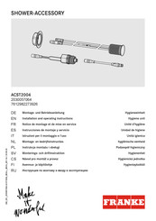 Franke ACST2004 Instrucciones De Montaje Y Servicio