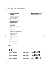EINHELL MR 1125/2 Manual De Instrucciones