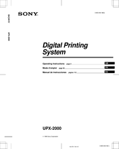 Sony UPX-2000 Manual De Instrucciones