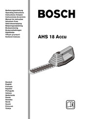 Bosch AHS 18 Accu Instrucciones De Servicio