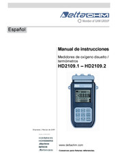 DeltaOHM HD2109.2 Manual De Instrucciones