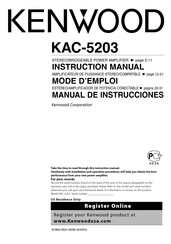 Kenwood KAC-5203 Manual De Instrucciones