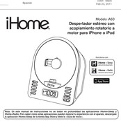 iHome iA63 Manual De Instrucciones