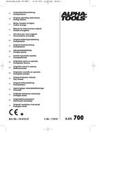 ALPHA-TOOLS A-ES 700 Manual De Instrucciones