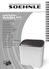 Soehnle AIRFRESH WASH 500 Instrucciones De Manejo